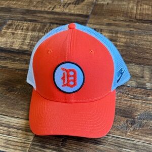 NIKE DETROIT TIGERS RETRO DRI-FIT PATCH 2T RISE TRUCKER ADJUSTABLE HAT - ORANGE